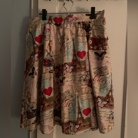 Modcloth Dresses & Skirts - ModCloth Retrolicious Paris Print Skirt Size XL